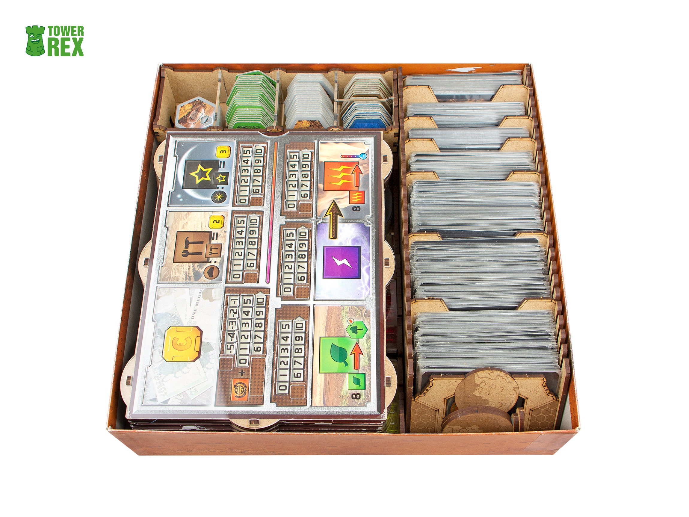 Terraforming Mars organizer + All Expansions | Wooden insert for