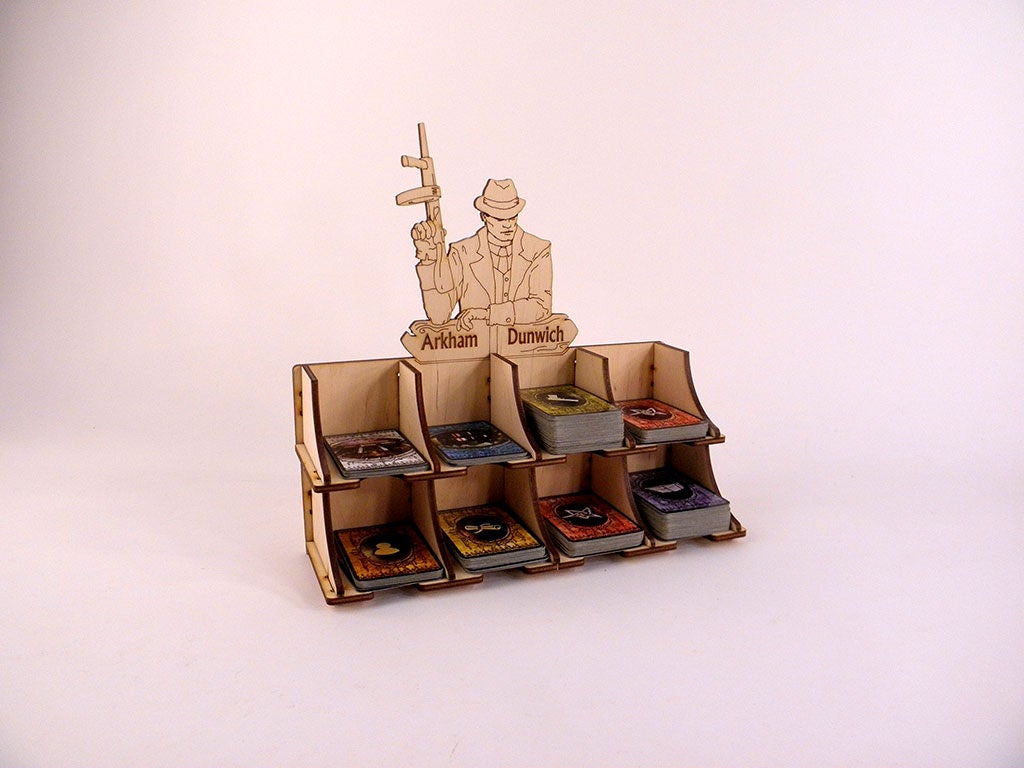 Card Holder for Arkham Horror, Eldritch Horror Game | Card Organization | Card Dispenser | Playing Card Rack | Cthulhu Realm Games detective TowerRex Card Holder for Arkham Horror, Eldritch Horror Game | Card Organization | Card Dispenser | Playing Card Rack | Cthulhu Realm Games detective TowerRex