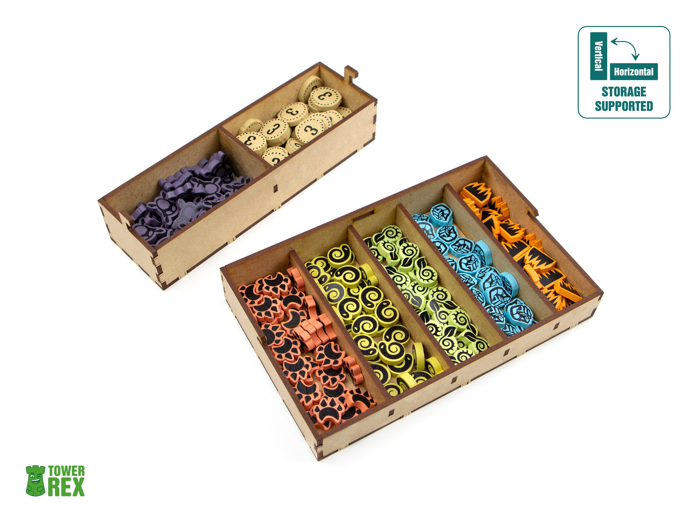 Feldherr Organizer Per Spirit Island - Core Game + Branch And Claw - Scatola Originale, Stampato 3D
