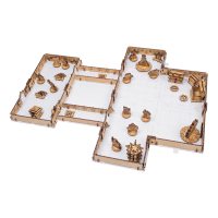 Dungeon Walls and Tiles, DnD Terrain, Modular Catacombs, 28 mm Scale Miniatures Diorama, Dungeons and Dragons, Warhammer, RPG, DM Gift