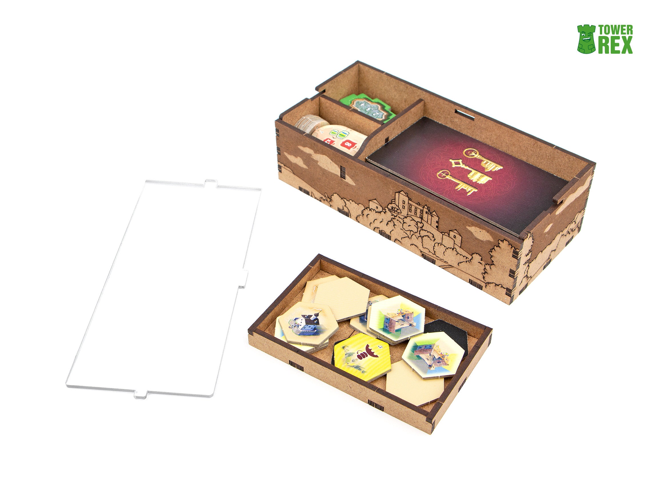 Duke's Castle Organizer | Storage Solution Upgrade for Castles of Burgundy  | Compatible with Castles of Burgundy Anniversary Edition TowerRex