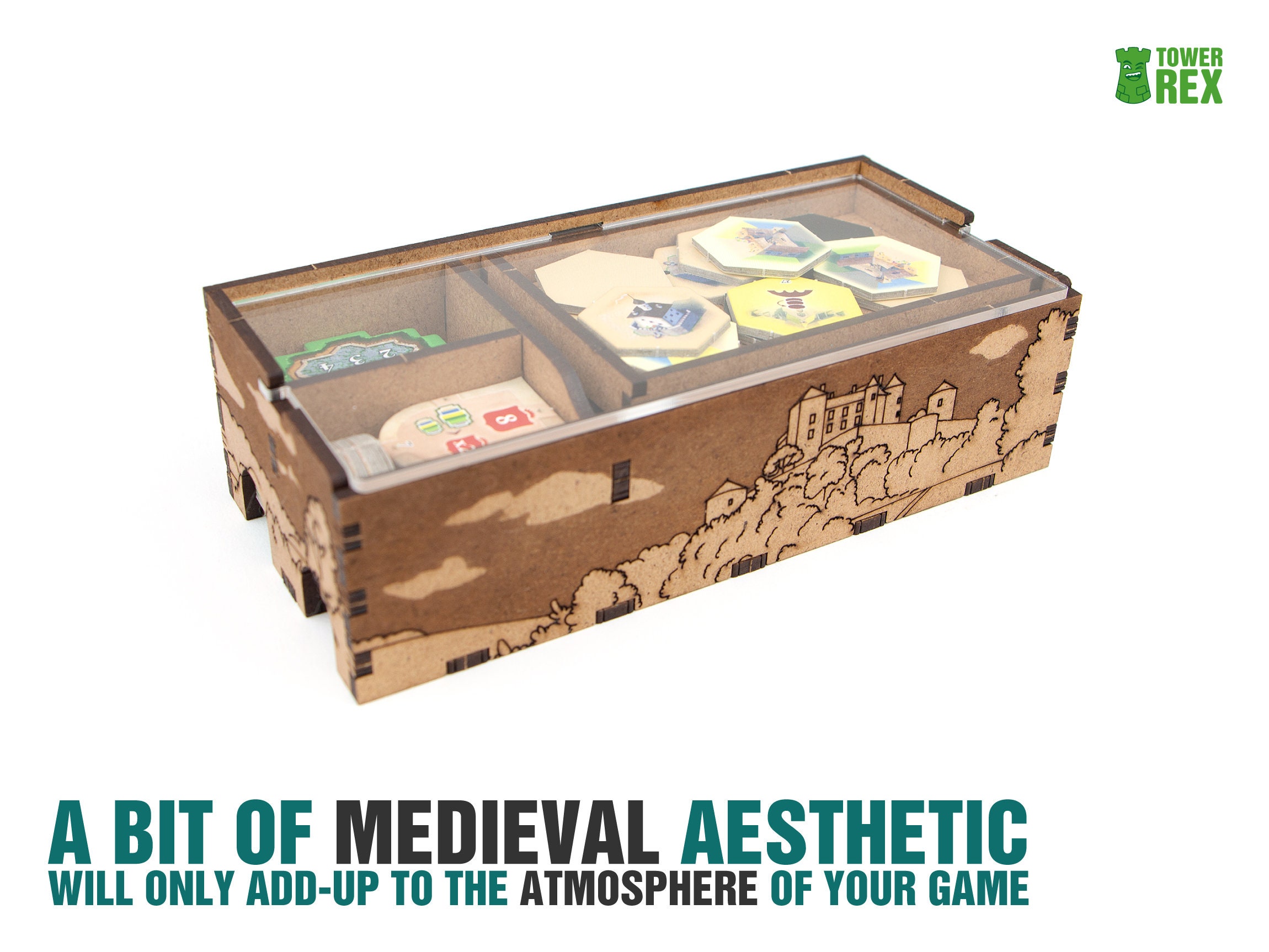 Feldherr Organizer In Plastica Per The Castles Of Burgundy, Contenitore Per Tessere E Accessori, Gioco Da Tavolo - 5